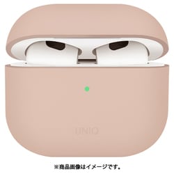 UNIQ LINO AirPods 4用 ハイブリッドリキッドシリコンケース ピンク UNIQ-AIRPODS（2024）-LINOPNK