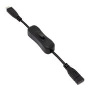PD100W対応 USB3.2 Gen1 Type-C 電源スイッチケーブル 20cm U31CC-MF02P10S