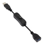 USB Type-A 電源スイッチケーブル 20cm U31AA-MF02S