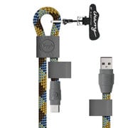充電ケーブル内蔵 ショルダーストラップ イエローブラウン Charry-YB-AC