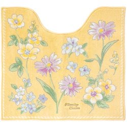 ブルーミングシーズン トイレマット 約縦55cm×横60cm イエロー