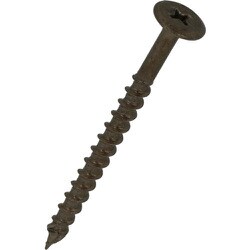 YAHATA 超低頭木割れ解消ビス（中） 4.0X50 ラスパートブロンズ （24個入）