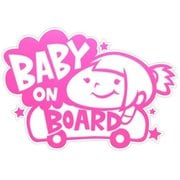R-891 [BABY ON BOARD ピンク 女の子 ステッカー]