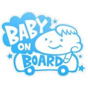 R-892 [BABY ON BOARD ブルー 男の子 ステッカー]
