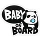 R-893 [BABY ON BOARD パンダ ステッカー]