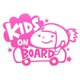 R-894 [KIDS ON BOARD ピンク 女の子 ステッカー]