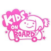 R-894 [KIDS ON BOARD ピンク 女の子 ステッカー]