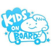 R-895 [KIDS ON BOARD ブルー 男の子 ステッカー]