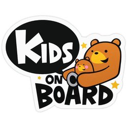 R-896 [KIDS ON BOARD クマ ステッカー]