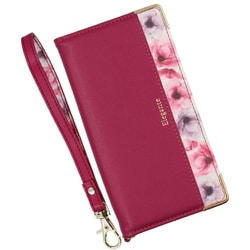 BL-IP16P-RB [iPhone 16 Pro 用 ケース 手帳型 ブルーミー スマホケース フラワー エレガンテ Elegante/ラズベリー]