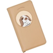 RA-IP16PM-LBR [iPhone 16 Pro Max 用 ケース うさぎ刺繍 手帳型 スマホケース スタンド機能 エレガンテ Elegante/ロップイヤー ブロークン]