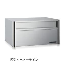 レターボックス P701H ラッチ錠 ヘアーライン 横型 前入後出 屋内・屋外仕様