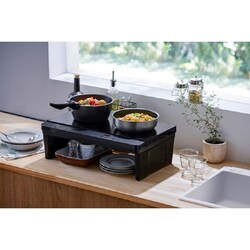 IRIS OHYAMA IHコンロ 2口 脚付き ブラック　美品 2口IHコンロ 脚付｜2口IHコンロ｜IHクッキングヒーター