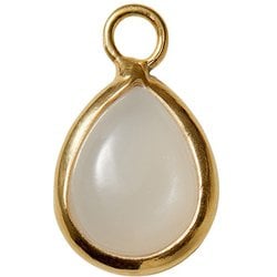Ludique White Moon Stone Gold ピアス ランニング アクセサリ 1点（片耳用） LD-WMS-YG