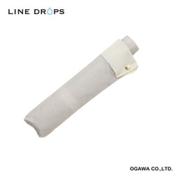 折りたたみ傘 婦人用 LINEDROPS 55cm 手開き式 折れにくい 丈夫 はっ水 ドット グログランテープ ベージュ 57395 24LD-UDT-55M-1/ベージュ