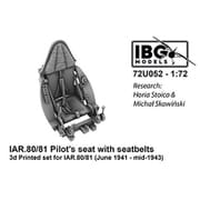 PBU7252 1/72 I.A.R. 80/81用シートベルト付き座席 1941-43年型 3Dプリント IBG用（72U052） [プラモデル用パーツ]