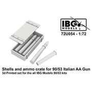 PBU7254 1/72 伊 da 90/53 90mm高射砲用弾薬箱＆砲弾 3Dプリント IBG用（72U054） [プラモデル用パーツ]