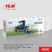 ICM 3058 初期のアメリカ車用 アクリルカラーセット [プラモデル用塗料]