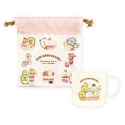 SG-5526622IF すみっコぐらし プラコップ&巾着セット 喫茶すみっコでいちごフェア
