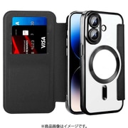 RM-16MGPL-BK [ロイヤルモンスター iPhone 16 Plus用 Magsafe対応手帳型ケース カードポケット付き]