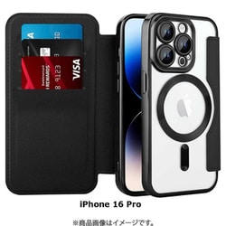 RM-16MGPR-BK [ロイヤルモンスター iPhone 16 Pro用 Magsafe対応手帳型ケース カードポケット付き]