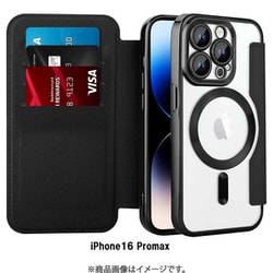 RM-16MGPM-BK [ロイヤルモンスター iPhone 16 Pro Max用 Magsafe対応手帳型ケース カードポケット付き]