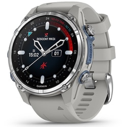 Descent Mk3s（ディセント Mk3s） Steel/Fog Gray 43mm シリコンバンド ダイビングウォッチ Suica対応 GPSダイビングコンピューター 010-02857-02