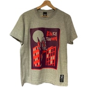 バンバンビガロ Tシャツ Mサイズ キン骨マン参上 / ミックスグレー
