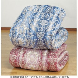日本製 抗菌防臭加工羽毛タッチ高級掛布団（オーナメント柄） シングル ピンク FLa3178210