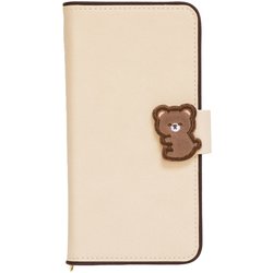 ML-L-HGK01 [HUG KUMA マルチ手帳型ケース WH]