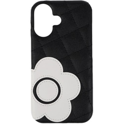 IP16-MQ03 [iPhone 16 デイジーパッチキルトシェルケース BK]