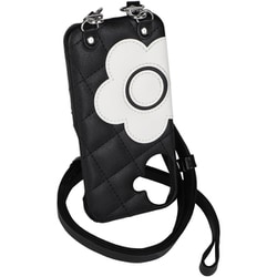 IP16-MQ05 [iPhone 16 デイジーパッチキルトスリングケース BK]