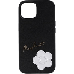 IP15-MQ22 [iPhone 15 エナメルデイジーハイブリッドケース BK]
