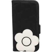 IP15-MQ01 [iPhone 15 デイジーパッチキルトブックタイプケース BK]