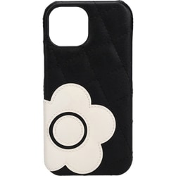 IP15-MQ06 [iPhone 15 デイジーパッチキルトシェルケース BK]