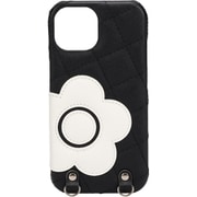 IP15-MQ11 [iPhone 15 デイジーパッチキルトスリングケース BK]