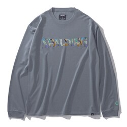 SMT24107 [ロングスリーブTシャツ ジオメトリック ロゴ XLサイズ ヘザーグレー]