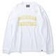 SMT24126M [ロングスリーブTシャツ ミシガン バスケットボール アーチロゴ Mサイズ ホワイト]