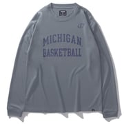 SMT24126M [ロングスリーブTシャツ ミシガン バスケットボール アーチロゴ Lサイズ ヘザーグレー]