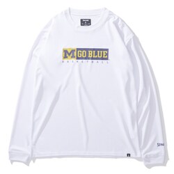 SMT24128M [ロングスリーブTシャツ ミシガン Mゴーブルー バスケットボール XLサイズ ホワイト]