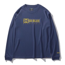 SMT24128M [ロングスリーブTシャツ ミシガン Mゴーブルー バスケットボール Mサイズ ネイビー]