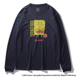 SMT24142S [ロングスリーブTシャツ スポンジ・ボブ バスケットボール フリーク Sサイズ ブラック]