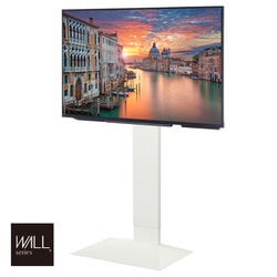 32～80型対応 首振り機能付き WALL TVスタンド V3 SW ハイタイプ サテンホワイト WLTVZ6111