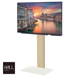 32～80型対応 首振り機能付き WALL TVスタンド V3 SW ハイタイプ ホワイトオーク WLTVZ6232