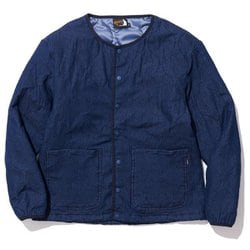 デニムキルトカーディガン DENIM QUILT CARDIGAN insulated POLARTEC POWER FILL RXMF244010 DARK USED Lサイズ [アウトドア 中綿ウェア メンズ]