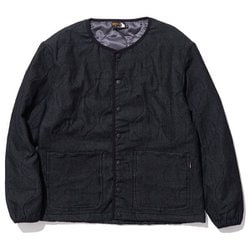 デニムキルトカーディガン DENIM QUILT CARDIGAN insulated POLARTEC POWER FILL RXMF244010 BLACK USED Lサイズ [アウトドア 中綿ウェア メンズ]