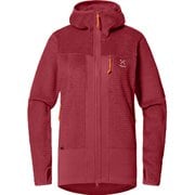 ヴァッシ ミッド フード Vassi Mid Hood Women 606826 5RC Carmine Red Mサイズ [スキー ミドルウェア レディース]
