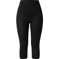 ラティニャ ウール 3/4 パンツ Latnja Wool 3/4 Pant Women 607539 True Black Mサイズ [アウトドア アンダーウェア レディース]