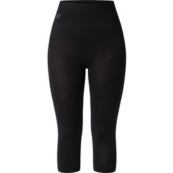 ラティニャ ウール 3/4 パンツ Latnja Wool 3/4 Pant Women 607539 True Black Lサイズ [アウトドア アンダーウェア レディース]