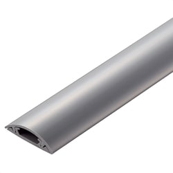 LD-GA1207MGY [配線カバー 床用 モール 長さ1m×幅30mm R形状 配線隠し ケーブルカバー 【φ5mm以下の LANケーブル/電源コード/各種ケーブル 対応】 グレー]